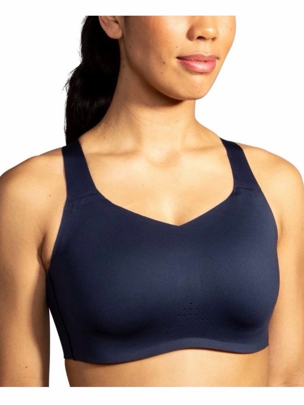 Brooks Women’s Run Navy Sports Bra Dare Underwire 32C NWT
